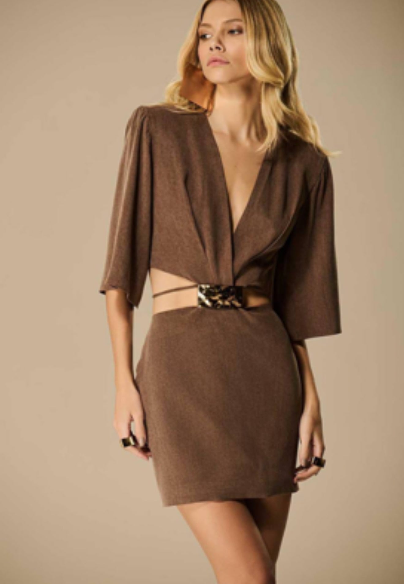 Short Dress with Front Detail